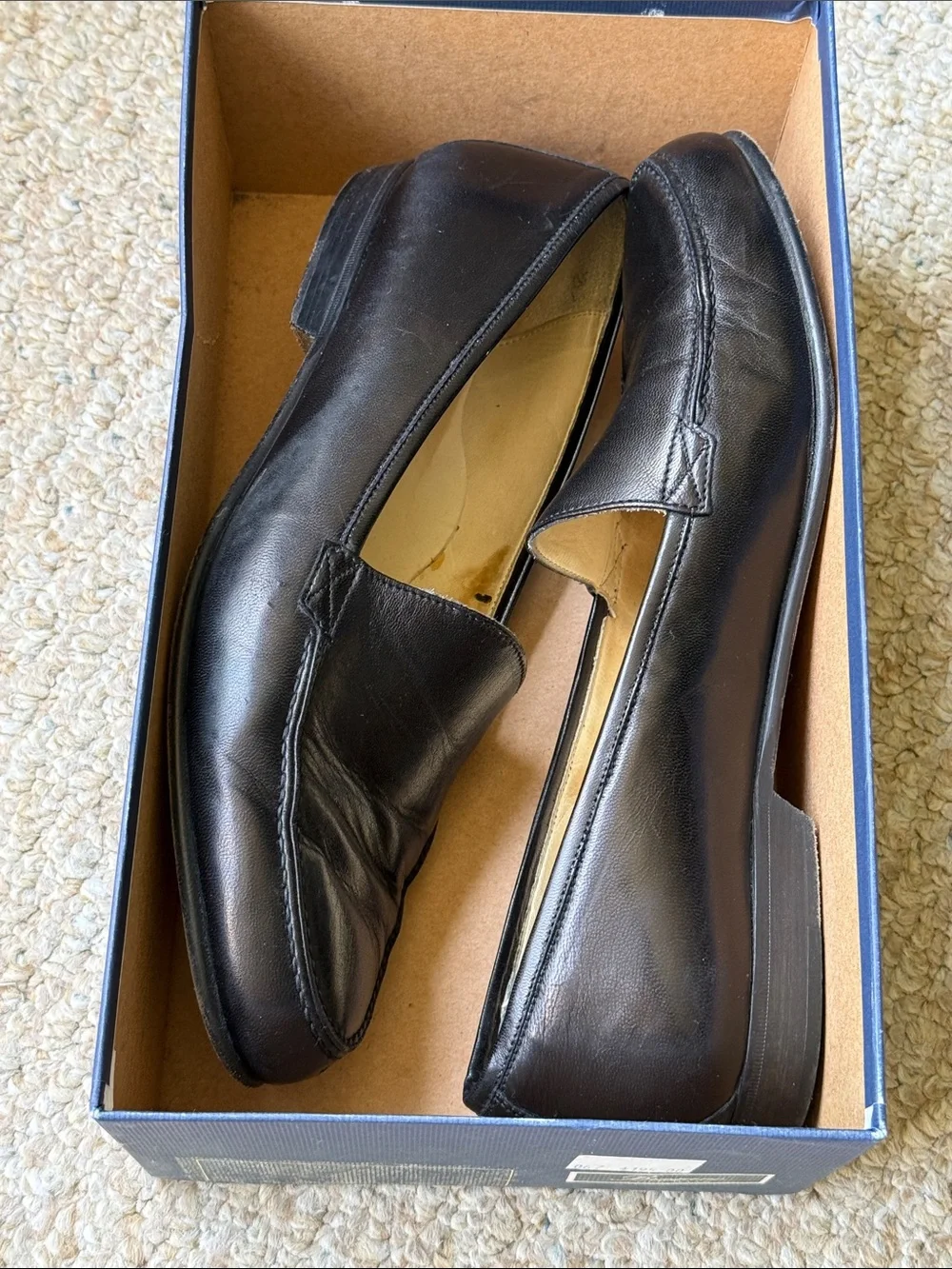 BRAGANO by COLE HAAN Black Leather Slip-On Loafers Size 10 (Men’s)
